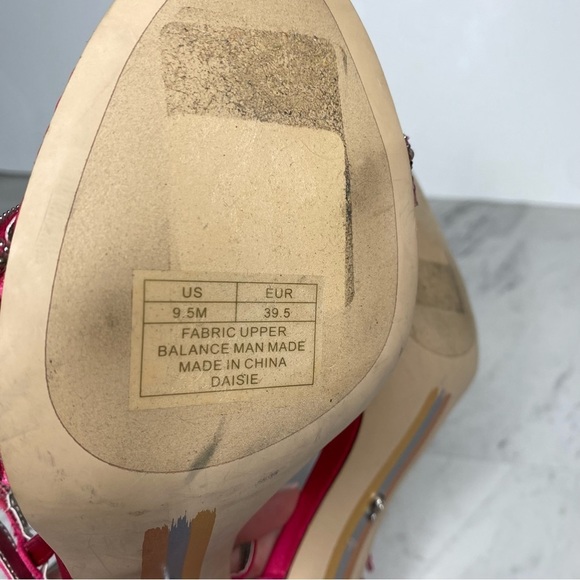 Sam Edelman Daisie Fuchsia Stiletto Heeled Sandal Pump 9 1/2 - Picture 13 of 15